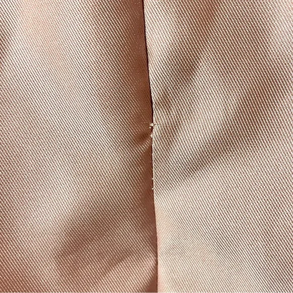 Alfred Sung Draped One-Shoulder Satin Maxi Dress Pockets Toasted Sugar 4 AS‎ IS - Picture 16 of 16